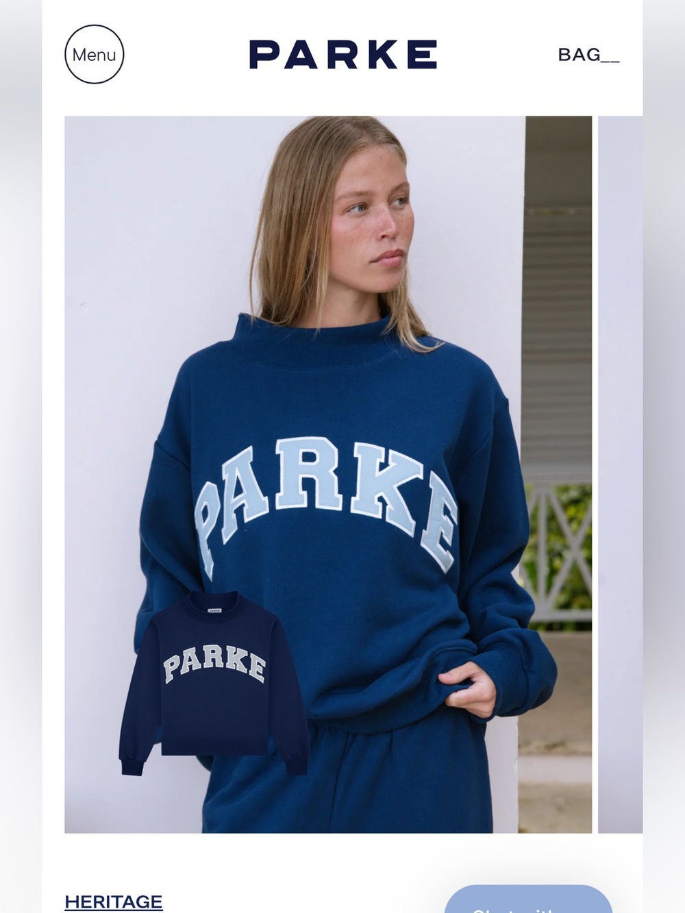 Parke summer collection Women’s Navy Logo Pullover Sweater